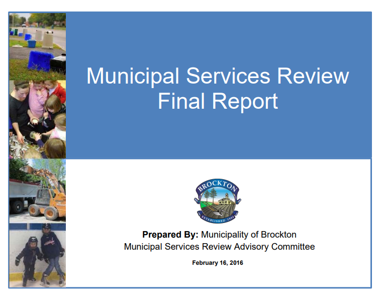 Municipal Services Review report cover page
