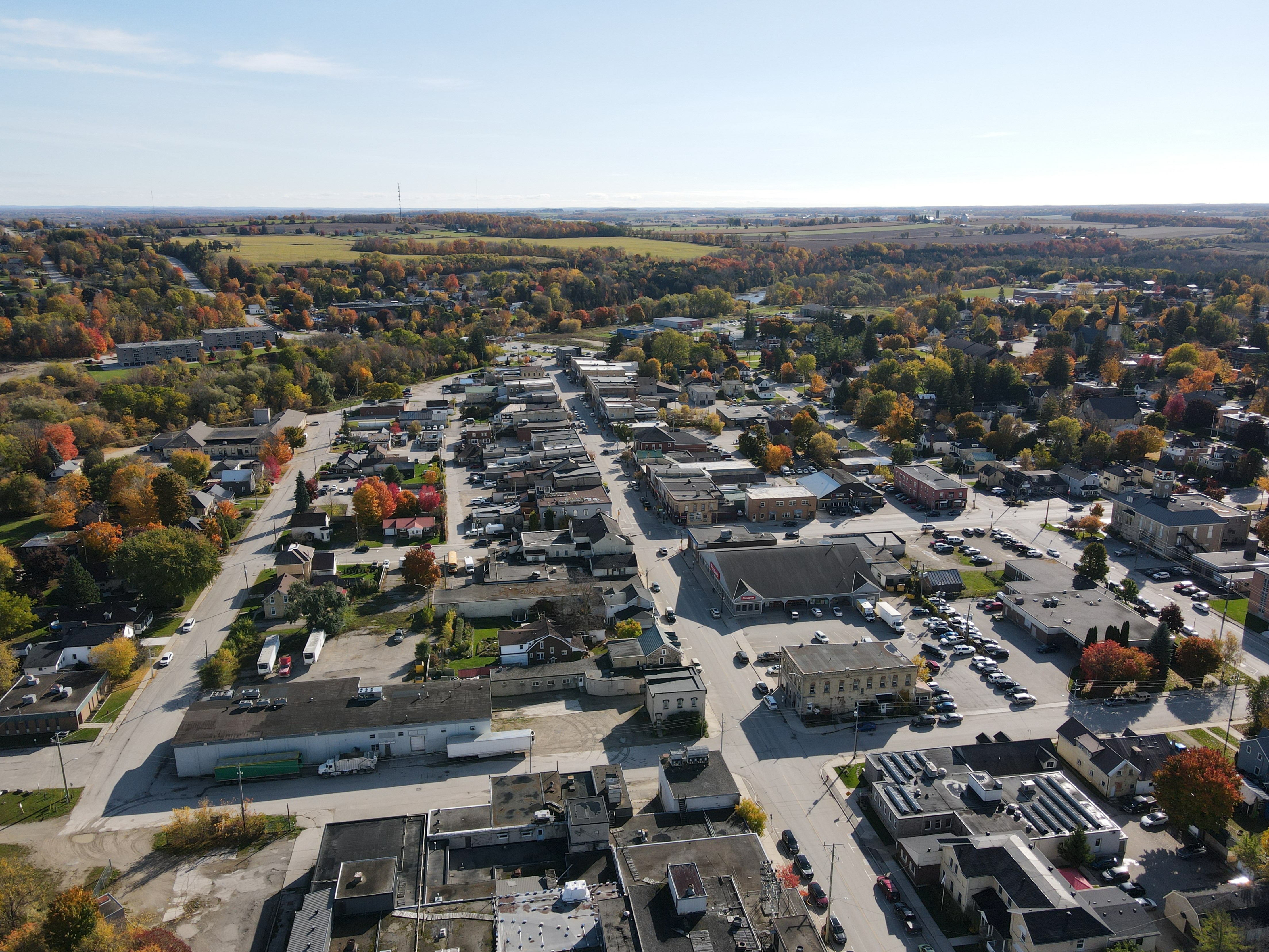 Aerial view of Walkerton